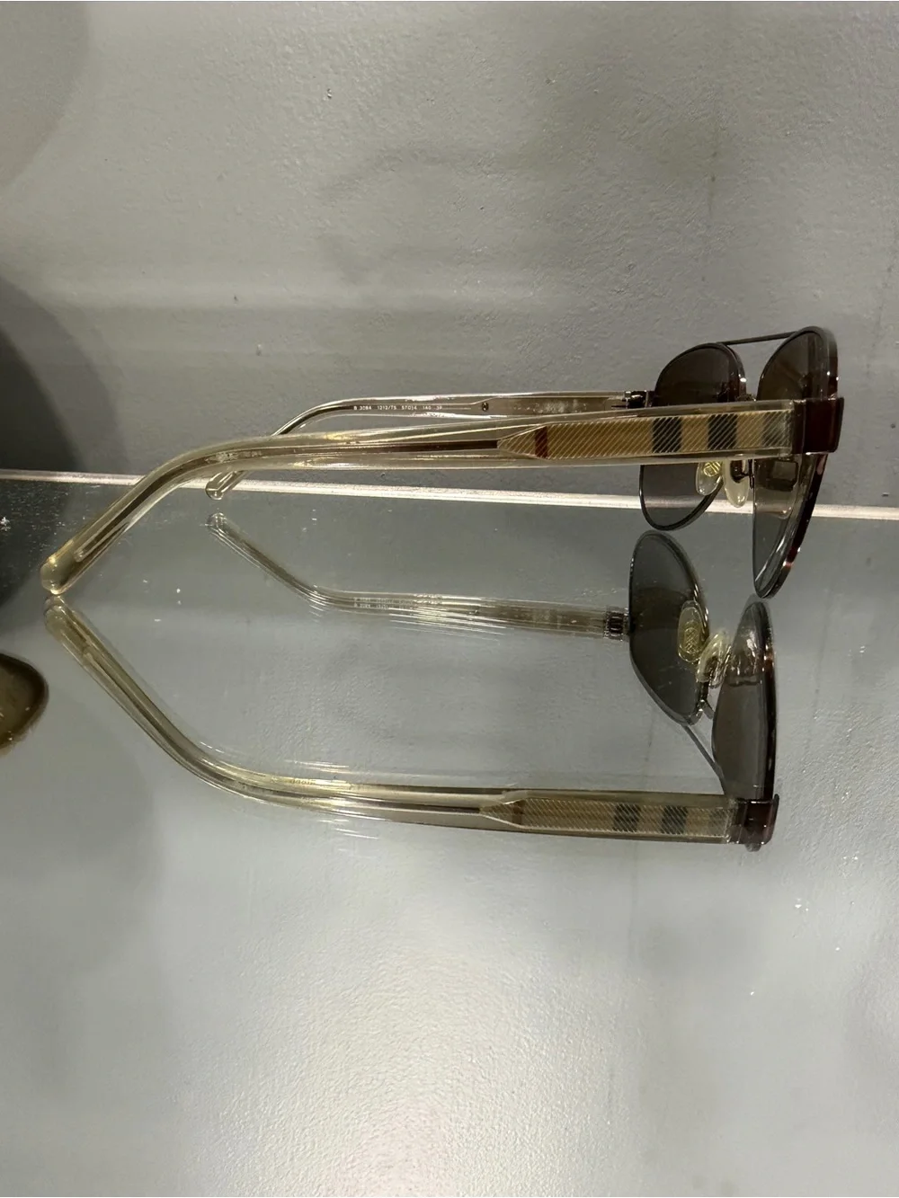 Burberry Men’s Aviator Sunglasses in Brown Gradient Lenses